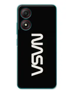 Чохол для ZTE Blade A34 з картинкою «NASA — вертикальний логотип»