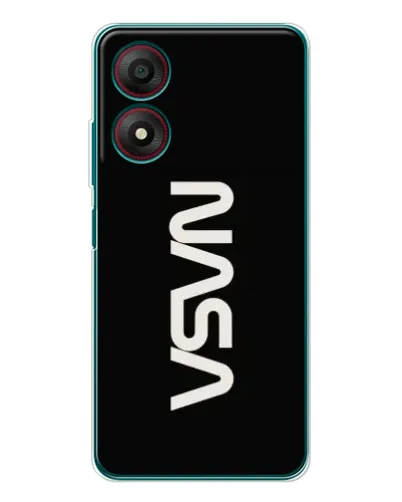 Чохол для ZTE Blade A34 з картинкою «NASA — вертикальний логотип»