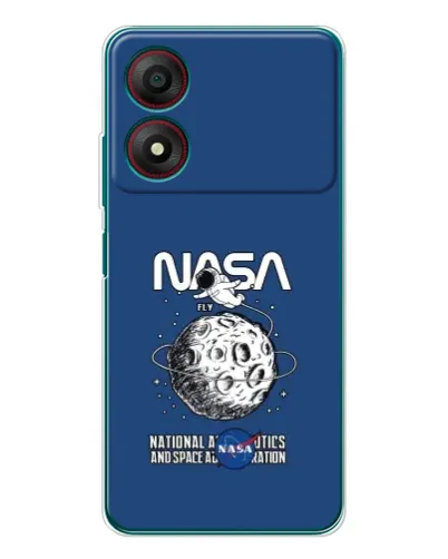 Чохол для ZTE Blade A34 з картинкою «NASA — місячна місія»