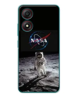 Чохол для ZTE Blade A34 з картинкою «Астронавт на Місяці»