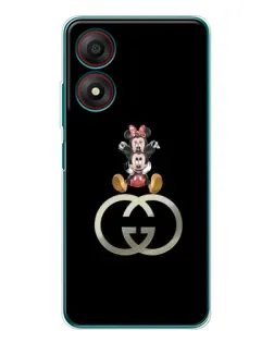 Чохол для ZTE Blade A34 з картинкою «Мінні Маус на лого»