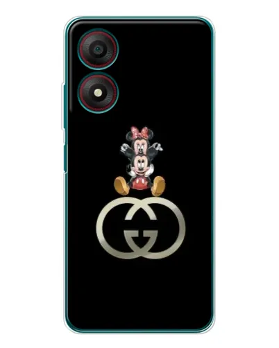 Чохол для ZTE Blade A34 з картинкою «Мінні Маус на лого»