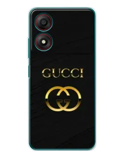 Чохол для ZTE Blade A34 з картинкою «Золотий логотип Gucci»