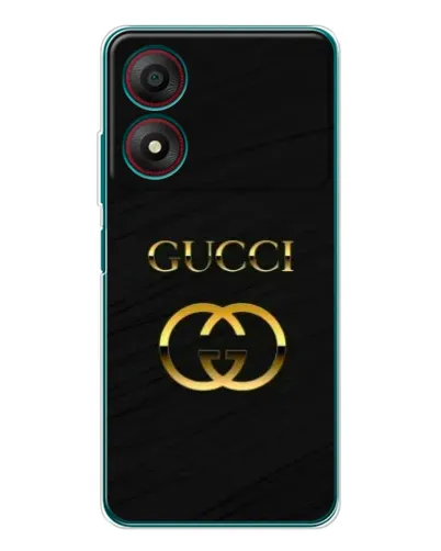 Чохол для ZTE Blade A34 з картинкою «Золотий логотип Gucci»