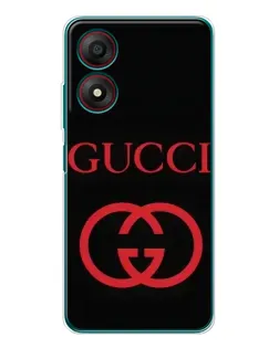 Чохол для ZTE Blade A34 з картинкою «Gucci — червоний логотип»