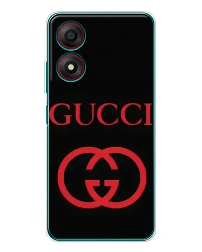 Чохол для ZTE Blade A34 з картинкою «Gucci — червоний логотип»