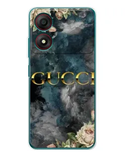 Чохол для ZTE Blade A34 з картинкою «Абстрактні квіти Gucci»