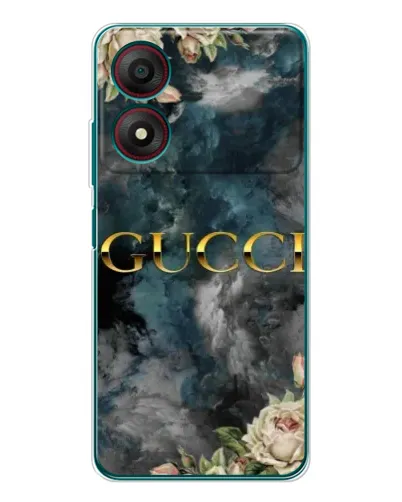 Чохол для ZTE Blade A34 з картинкою «Абстрактні квіти Gucci»