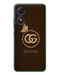 Чохол для ZTE Blade A34 з картинкою «Gucci — золотий метелик»
