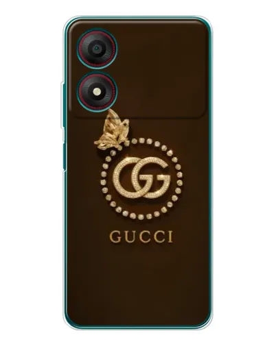 Чохол для ZTE Blade A34 з картинкою «Gucci — золотий метелик»