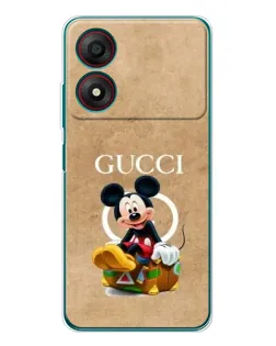 Чохол для ZTE Blade A34 з картинкою «Міккі Маус Gucci — крафт»