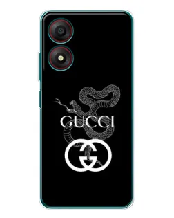 Чохол для ZTE Blade A34 з картинкою «Gucci — срібна змія»