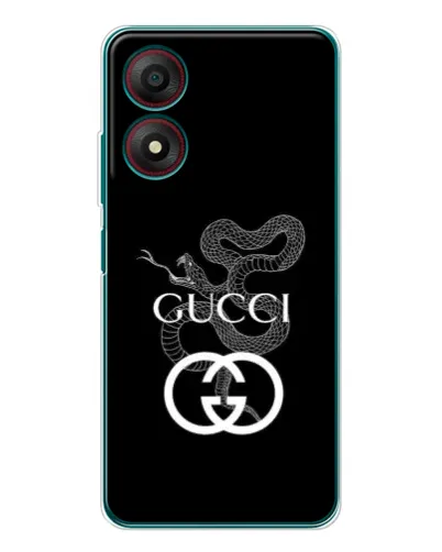 Чохол для ZTE Blade A34 з картинкою «Gucci — срібна змія»