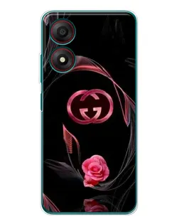 Чохол для ZTE Blade A34 з картинкою «Gucci — неонова троянда»