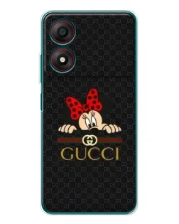 Чохол для ZTE Blade A34 з картинкою «Мінні Маус Gucci — чорний»