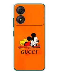 Чехол для ZTE Blade A34 с картинкой «Микки Маус Gucci — оранж» Чехол для ZTE Blade A34 с картинкой «Микки Маус Gucci — оранж»