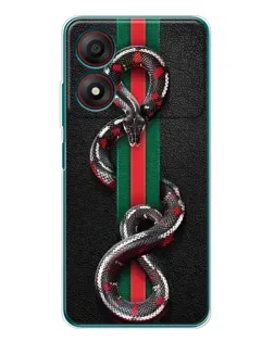 Чехол для ZTE Blade A34 с картинкой «Gucci — змея на полосе» Чехол для ZTE Blade A34 с картинкой «Gucci — змея на полосе»
