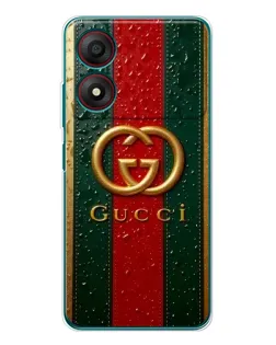 Чехол для ZTE Blade A34 с картинкой «Gucci — фирменная полоса и золото» Чехол для ZTE Blade A34 с картинкой «Gucci — фирменная полоса и золото»