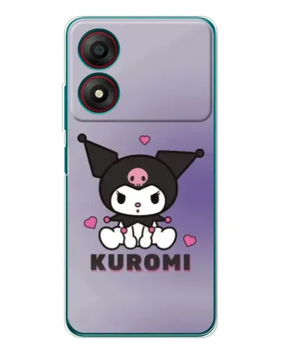Чехол для ZTE Blade A34 с картинкой «Kuromi — фиолетовый арт»