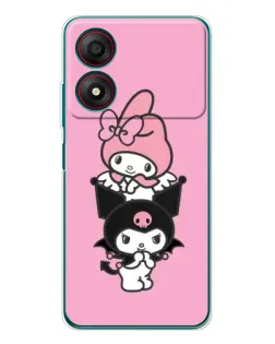 Чехол для ZTE Blade A34 с картинкой «My Melody и Kuromi»