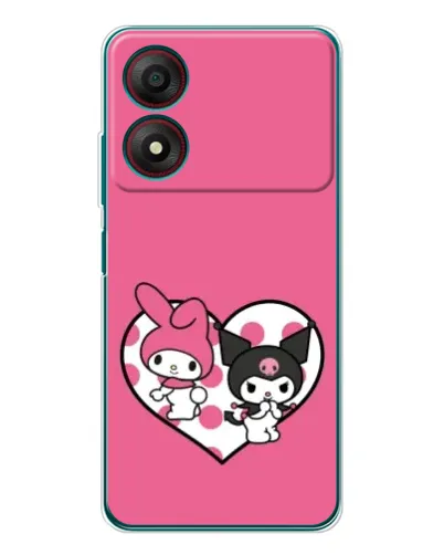 Чехол для ZTE Blade A34 с картинкой «Kuromi и My Melody»