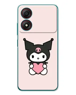Чехол для ZTE Blade A34 с картинкой «Kuromi и сердце»