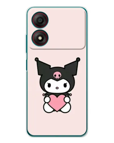 Чехол для ZTE Blade A34 с картинкой «Kuromi и сердце»