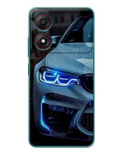 Чохол для ZTE Blade A34 з картинкою «Погляд BMW з синіми фарами»