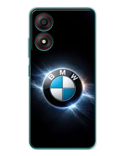 Чохол для ZTE Blade A34 з картинкою «BMW — неонове сяйво»