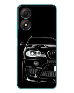 Чохол для ZTE Blade A34 з картинкою «Темний силует BMW»