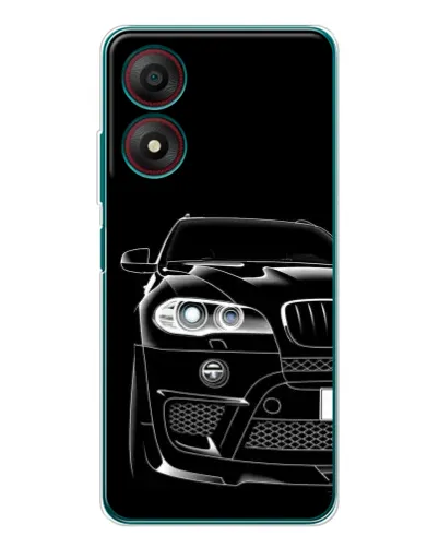 Чохол для ZTE Blade A34 з картинкою «Темний силует BMW»