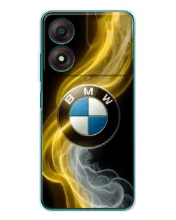 Чохол для ZTE Blade A34 з картинкою «Золотистий дим BMW»