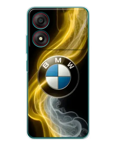 Чохол для ZTE Blade A34 з картинкою «Золотистий дим BMW»