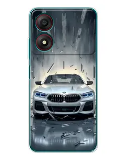 Чохол для ZTE Blade A34 з картинкою «BMW у світлі фар»