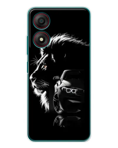 Чохол для ZTE Blade A34 з картинкою «BMW та лев»