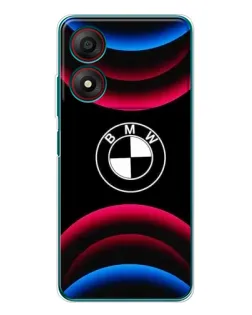 Чохол для ZTE Blade A34 з картинкою «Логотип BMW та неонові дуги»