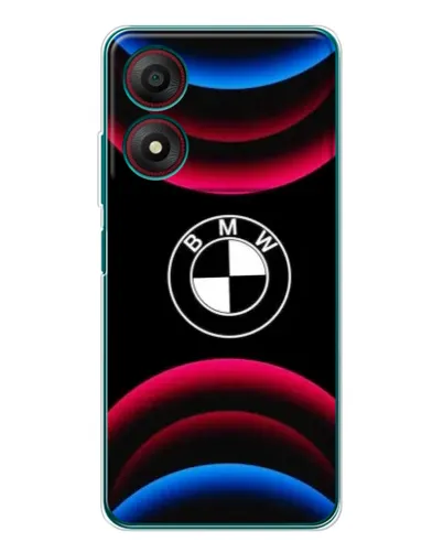 Чохол для ZTE Blade A34 з картинкою «Логотип BMW та неонові дуги»