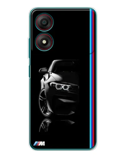 Чохол для ZTE Blade A34 з картинкою «Силует BMW в темряві»