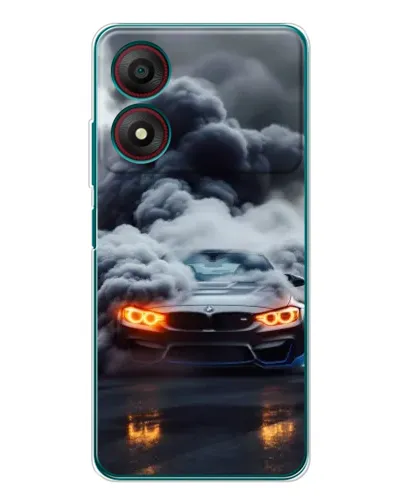 Чохол для ZTE Blade A34 з картинкою «BMW у диму»