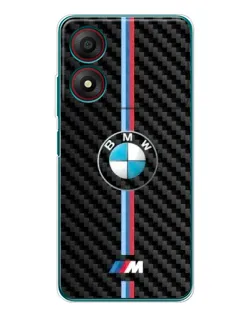 Чохол для ZTE Blade A34 з картинкою «Емблема BMW та карбон»