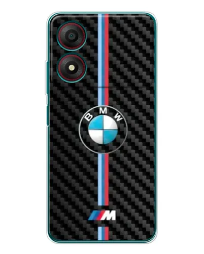 Чохол для ZTE Blade A34 з картинкою «Емблема BMW та карбон»