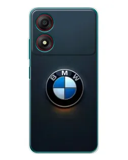 Чохол для ZTE Blade A34 з картинкою «Логотип BMW — мінімалізм»