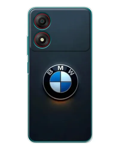 Чохол для ZTE Blade A34 з картинкою «Логотип BMW — мінімалізм»