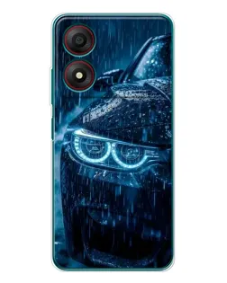 Чехол для ZTE Blade A34 с картинкой «BMW под дождем»