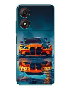 Чехол для ZTE Blade A34 с картинкой «BMW — золотая эмблема»