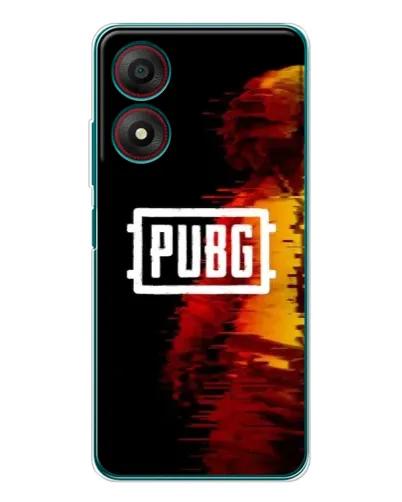 Чохол для ZTE Blade A34 з картинкою «Яскравий логотип PUBG»