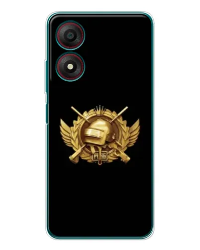 Чохол для ZTE Blade A34 з картинкою «PUBG — помаранчевий градієнт»