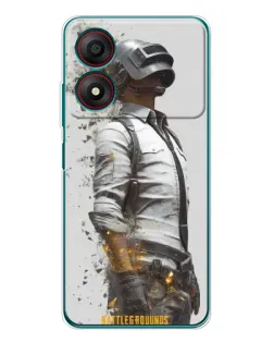 Чохол для ZTE Blade A34 з картинкою «PUBG — боєць у пилу»
