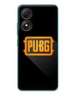 Чохол для ZTE Blade A34 з картинкою «PUBG — рамка лого»