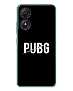 Чохол для ZTE Blade A34 з картинкою «PUBG — білий логотип»